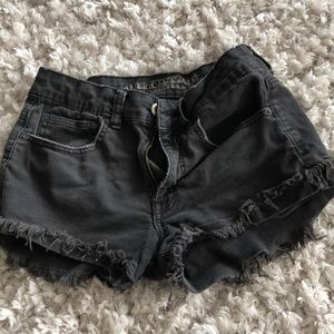 American Eagle black cutoff shorts